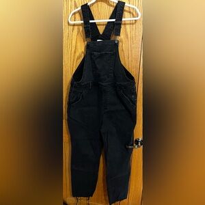 Black Denim Overalls